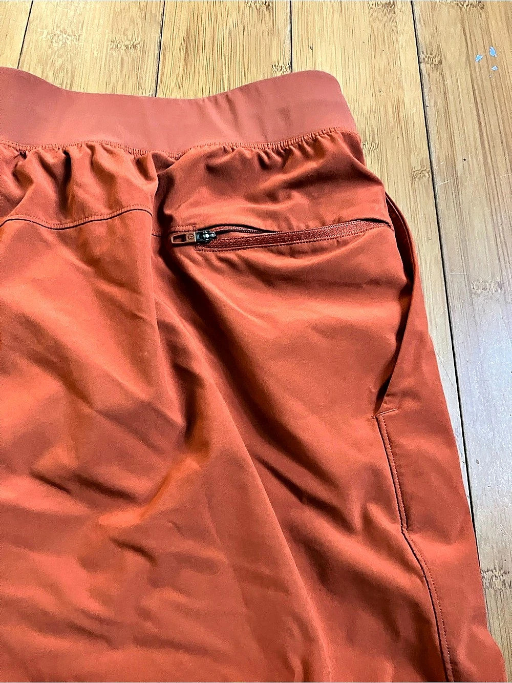 lululemon Pace Breaker Men's Hybrid Shorts Set Orange & Gray - Picture 2 of 8